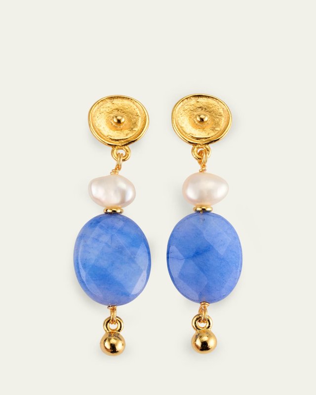 24K YG Plated Post earring w